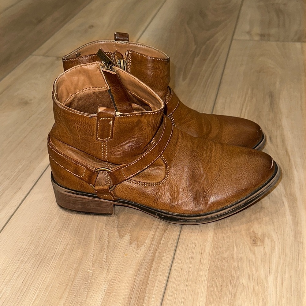 GUC Little Girls Size 3 Kenneth Cole NY Girls Brand Brown Booties Shoes Boots